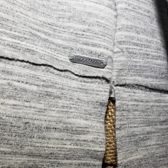 Lucky Brand Fleece Hooded Pullover In Grey Size M - Picture 10 of 14